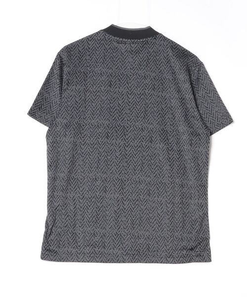 ゴルフウェア　adidas メンズ　モックネック　　　　ブラック★新品・未使用 adidas tシャツ ミニヘリンボーン ストレッチドライモック