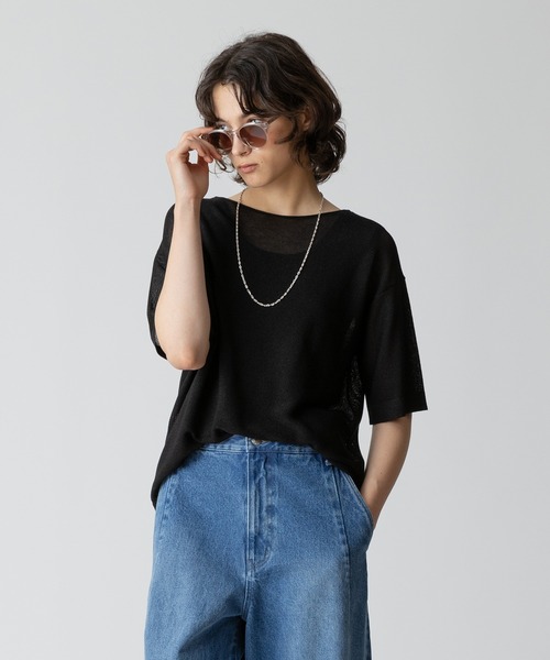 ニット セーター スパークルヤーンプルオーバー レディース allureville ニット セーター スパークルヤーンプルオーバー