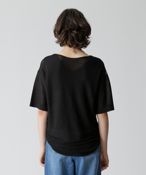 allureville ニット セーター スパークルヤーンプルオーバー
