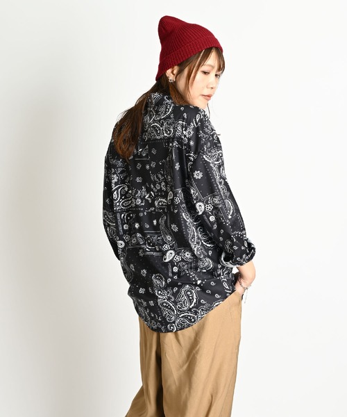 marai（マーライ） ブラウス シャツ ペイズリー柄 長袖総柄シャツ