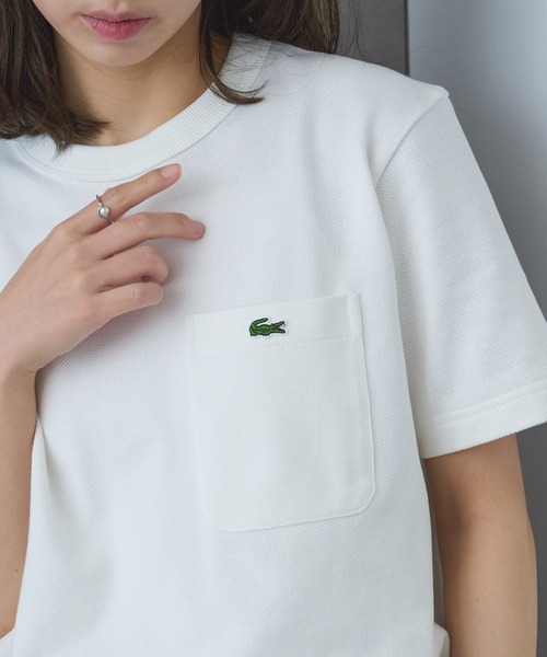 tシャツ 「LACOSTE」カノコポケットTシャツ TH4921-99 レディース メンズ