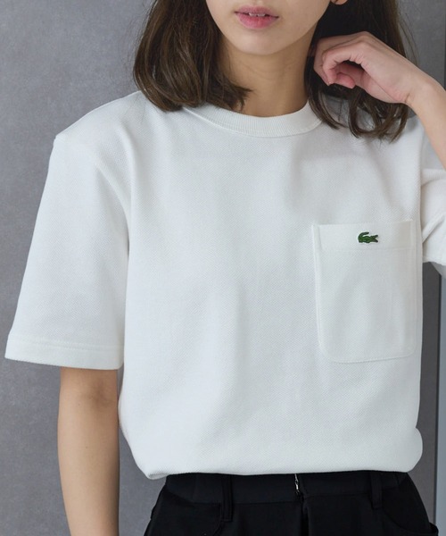 tシャツ 「LACOSTE」カノコポケットTシャツ TH4921-99 レディース メンズ LACOSTE tシャツ 「LACOSTE」カノコポケットTシャツ TH4921-99