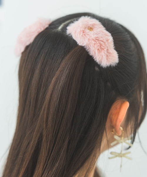 repipi armario（レピピアルマリオ） ヘアピン ファーパッチンピン