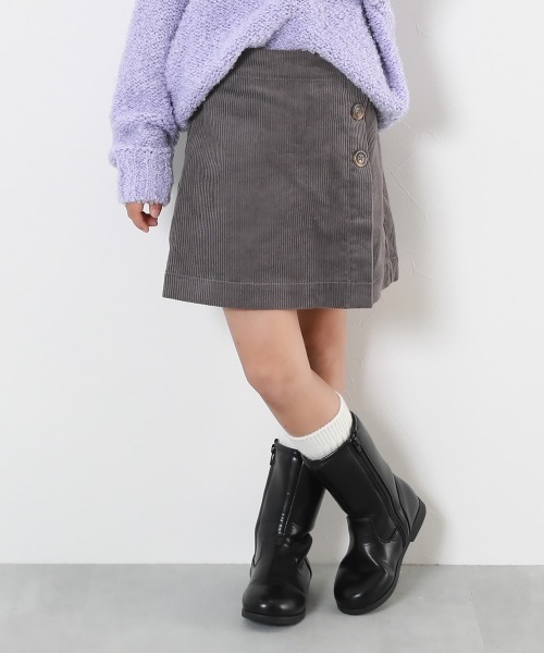 devirock（デビロック） スカート ラップスカート風 コーデュロイ