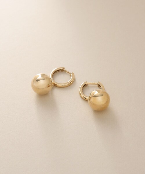 COCOSHNIK（ココシュニック） ピアス K10中空ボール 中折れピアス