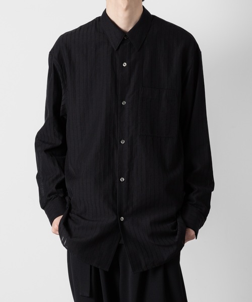 ATTACHMENT シャツ ストライプ レノクロス L/S / STRIPE LENO