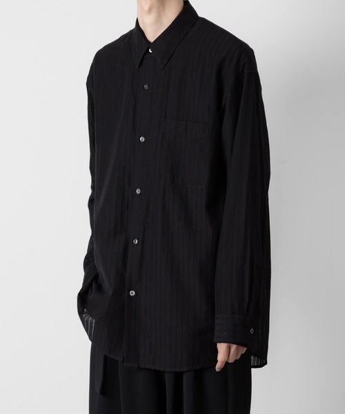ATTACHMENT シャツ ストライプ レノクロス L/S / STRIPE LENO