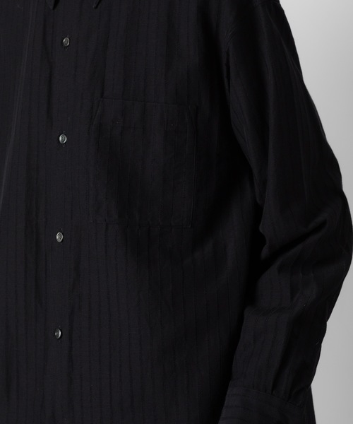 LENO◆長袖シャツ/O/コットン/PUP/ストライプ/L2201-SH001 LENO / Long sleeve shirt / O / Cotton / PUP / Stripe / L2201