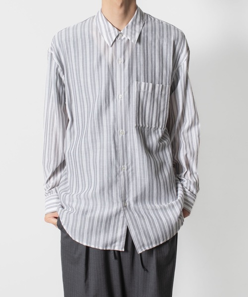 ATTACHMENT（アタッチメント） シャツ ストライプ レノクロス L/S