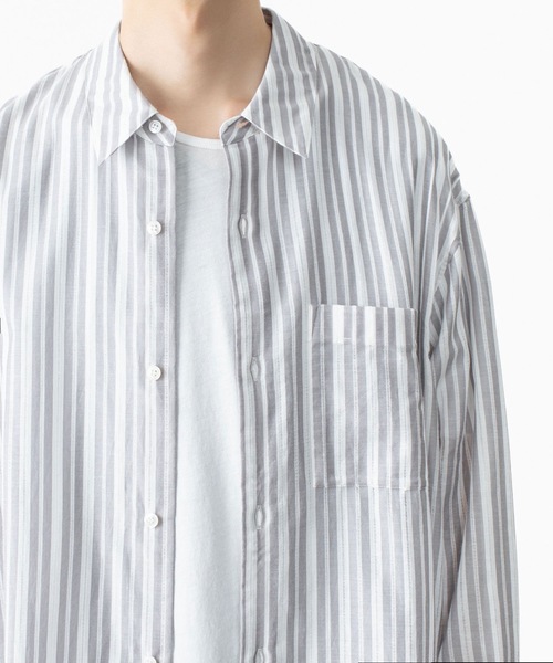 ATTACHMENT（アタッチメント） シャツ ストライプ レノクロス L/S