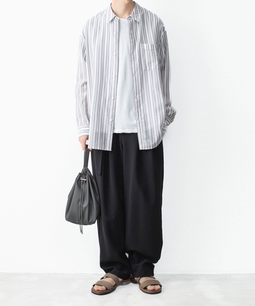 ATTACHMENT（アタッチメント） シャツ ストライプ レノクロス L/S