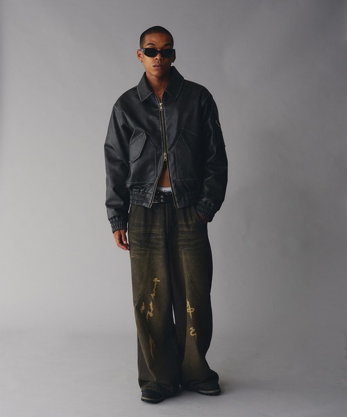 アンダーハンク　Artificial Grain Flight Blouson アンダーハンクArtificial Grain Flight Blouson