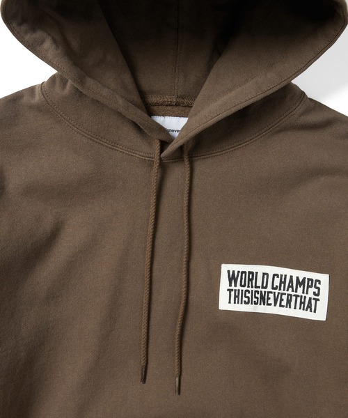 thisisneverthat パーカー Scrap Applique Hoodie メンズ