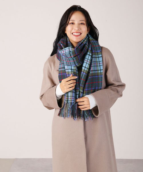 sankyo shokai（三京商会） マフラー ストール カシミヤ100%チェック