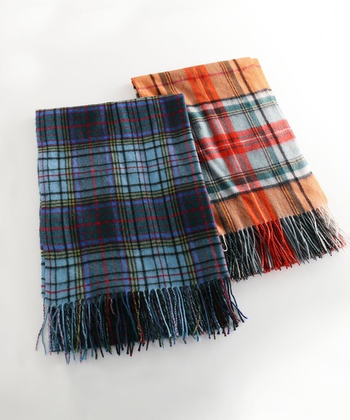 sankyo shokai（三京商会） マフラー ストール カシミヤ100%チェック