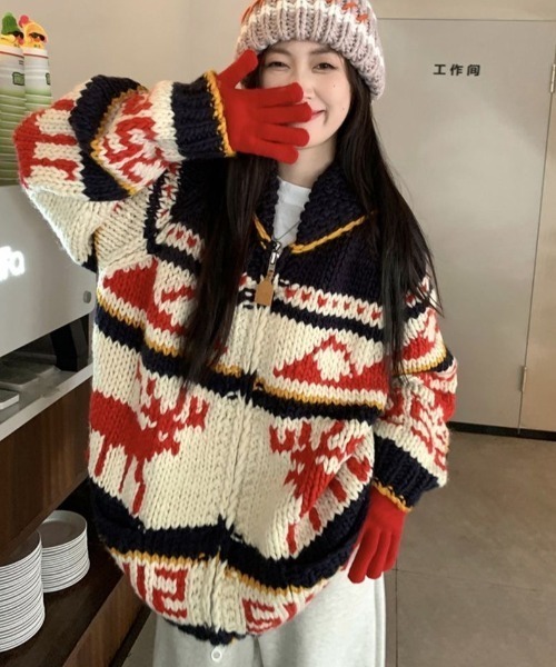 【美品/希少】GOLDWIN ヴィンテージ スノーセットアップ ノルディック柄 XS】【80年代】nordstrikk ノルウェー製 ノルディック柄 金具