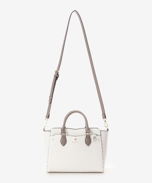 ＊&amp;chouette＊ビジューロゴトートバッグ♪ アンドシュエット & chouette [b]ビジューロゴポーチ付きトートバッグ