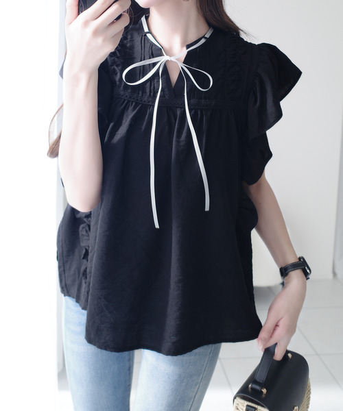 mily bilet ブラウス シャツ 夏 「mily bilet」大人可愛い♪レース使い