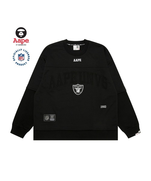 Aape アメリカンフットボールシャツ Lサイズ ブラック Aape アメリカンフットボールシャツ Lサイズ ブラック Aape L