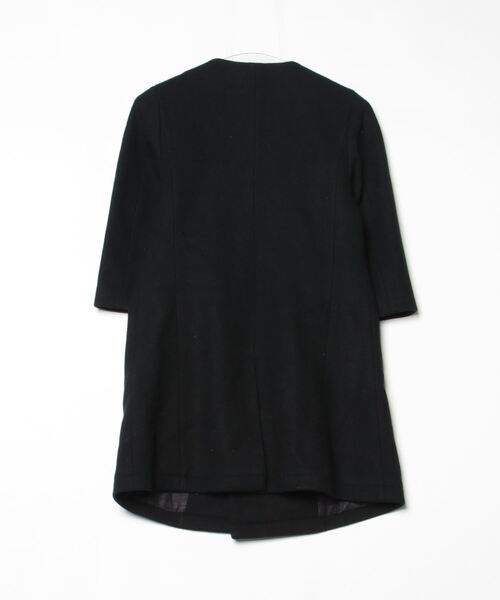 「Hermaphrodite」 ノーカラーコート 2 ブラック レディース_画像2