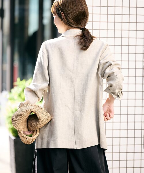 SLOBE IENA コート アウター フレンチリネンジャケット