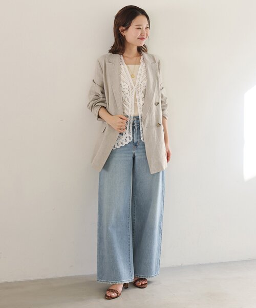 SLOBE IENA コート アウター フレンチリネンジャケット