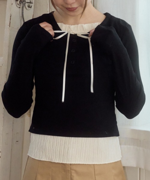 Birthday room tシャツ レイヤードライクカットソー/layered