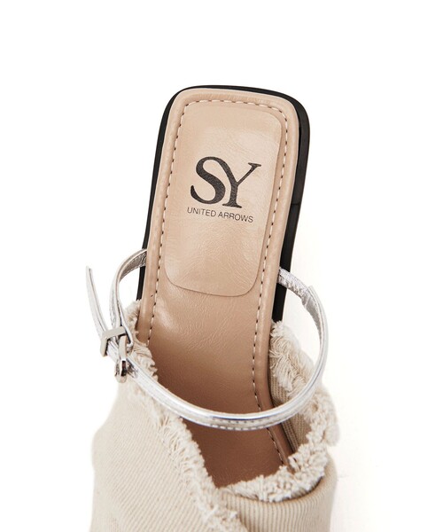 RBS  ミュール　サンダル　36 SY UNITED ARROWS サンダル 「SY」フリンジベルトミュール