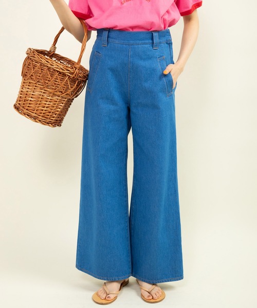 レディース ブラウス デニムかわいいパンツ セットアップ c1816 CHILD WOMAN ジーンズ デニム デニムパンツ 10ozデニム