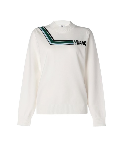 ニット セーター 「WAAC」WOMENS 変形ボーダーニット 長袖プルオーバー レディース