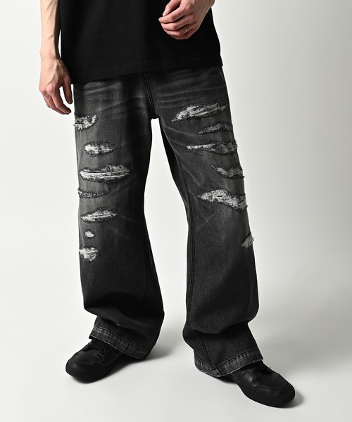 ADAM PATEK（アダムパテック） ワイドパンツ ジーンズ デニム デニム 