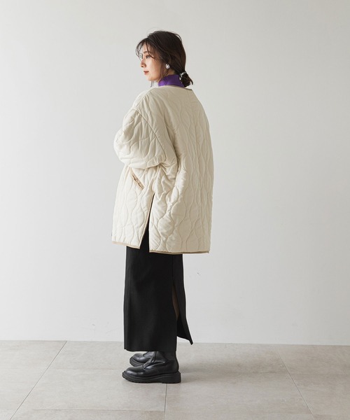 「rectangle」 キルティングブルゾン FREE アイボリー レディース_画像2