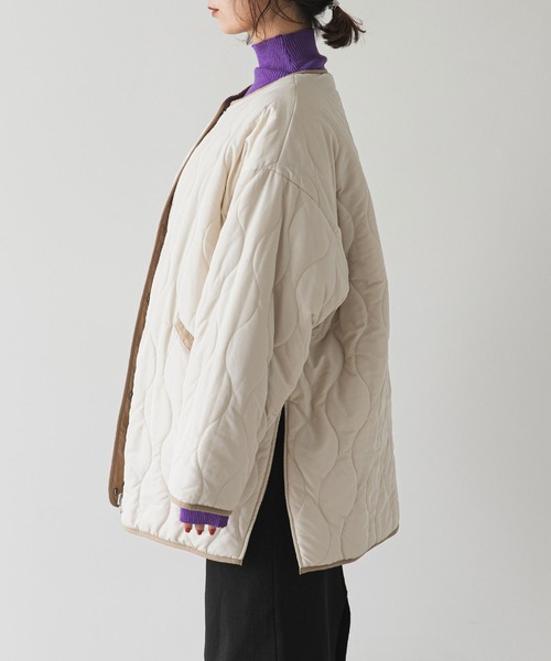 「rectangle」 キルティングブルゾン FREE アイボリー レディース_画像6