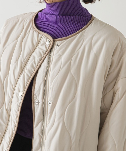 「rectangle」 キルティングブルゾン FREE アイボリー レディース_画像7