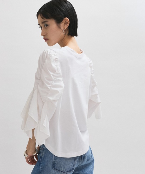 tシャツ 「WEB限定」フリルスリーブカットソー レディース