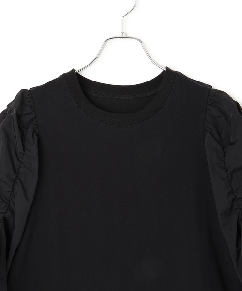 今季新作　2025 ADAM ET ROPE' フリルスリーブカットソー ADAM ET ROPE' tシャツ 「WEB限定」フリルスリーブカットソー