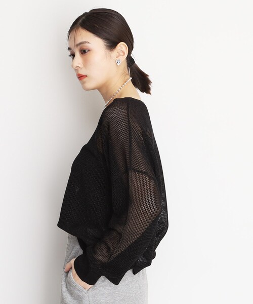 THE SHOP TK ニット セーター ラメメッシュニット レディース