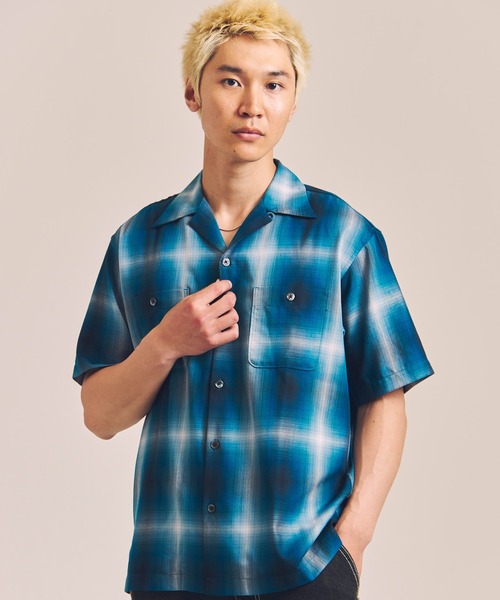 Schott シャツ Schott N.Y.C シャツ Schott/ショット/OMBRE LS SHIRT/オンブレ