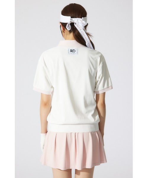 tシャツ 「RIENDA GOLF」RDバイカラールーズポロシャツ 半袖 夏服 レディース RIENDA GOLF tシャツ 「RIENDA GOLF」RDバイカラールーズ