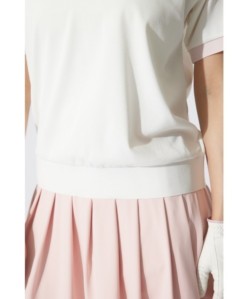 tシャツ 「RIENDA GOLF」RDバイカラールーズポロシャツ 半袖 夏服 レディース RIENDA GOLF tシャツ 「RIENDA GOLF」RDバイカラールーズ