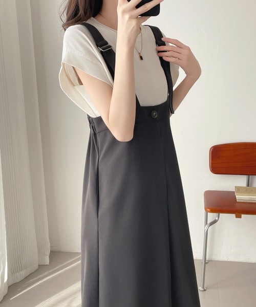 ABITOKYO ジャンパースカート バックスリットジャンパースカート