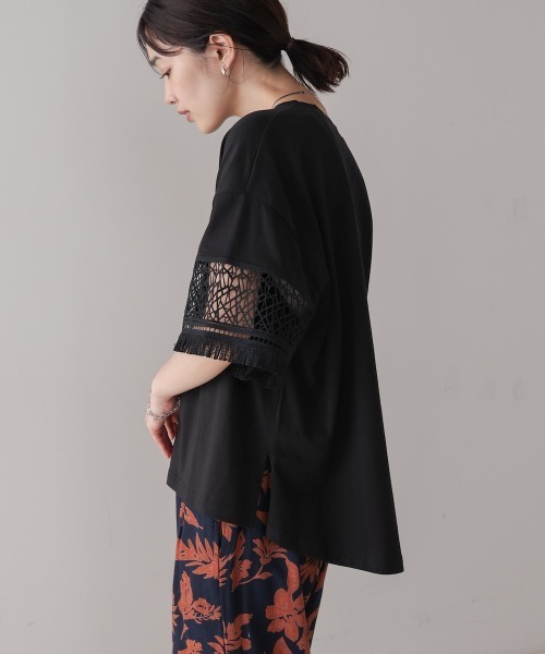 Bou Jeloud（ブージュルード） tシャツ レーススリーブTシャツ