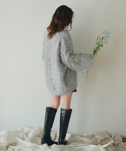 fupel ニットカーディガン FREE ライトグレー レディース : ZOZOTOWN