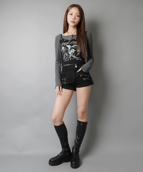 d*2様 難有り　 d.i.a. Jeans Mサイズ　ギャルレディースショート SPINNS（スピンズ） ジーンズ デニム デニムパンツ ギャルがリバイバル