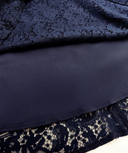 DRESS+（ドレスプラス） ドレス しっとり大人華やかなレースワンピース