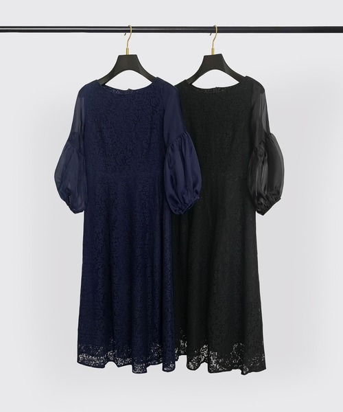 DRESS+（ドレスプラス） ドレス しっとり大人華やかなレースワンピース