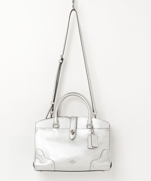 ◎y2k◎ COACH 2way ハンドバッグ シルバー COACH 「COACH」 ワンポイント2WAYバッグ FREE シルバー