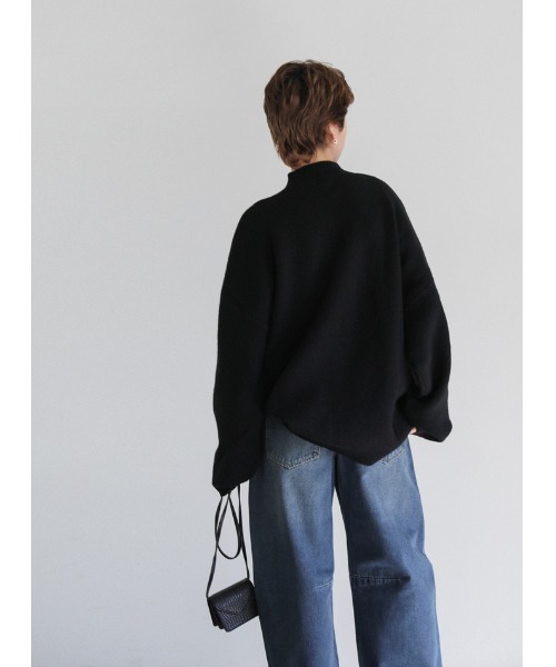 [select MOCA] обработка Denim брюки MEDIUM темный индиго голубой женский 