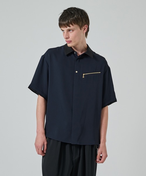 CULLNI / 別注クレリックS/Sシャツ/半袖シャツ/1/ポリエステル/IVO/CU-026-ST CULLNI（クルニ） シャツ 「CULLNI」別注 クレリックS/Sシャツ メンズ