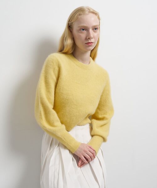 LANVIN en Bleu ニット セーター フォックスカシミヤパフスリーブ